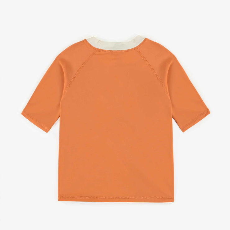 T-shirt de bain orange avec manches aux coudes, enfant || Orange bathing t-shirt with elbow sleeves, child
