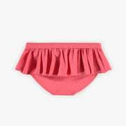 Culotte de bain rose à volant, enfant || Pink bathing short with ruffle, child