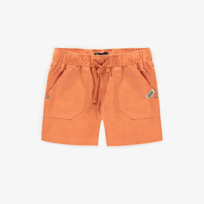 Short orange en twill de coton, enfant || Orange short in cotton twill, child