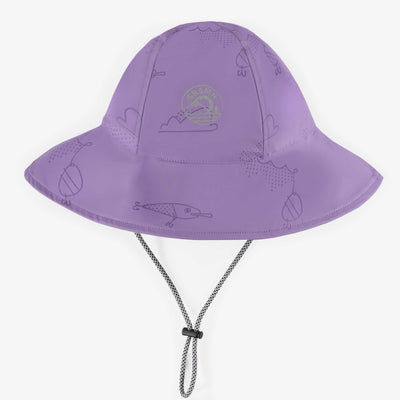 Chapeau de pluie mauve, enfant || Purple rain hat, child