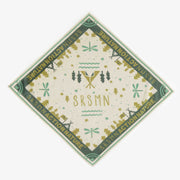 Foulard vert à motifs, enfant || Green patterned scarf, child