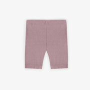 Legging court rose en coton côtelé, enfant || Pink biker short in ribbed cotton, child