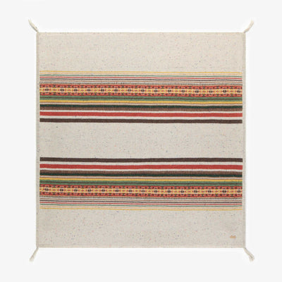 Couverture brune à motifs en maille, naissance || Brown patterned blanket in knitwear, newborn