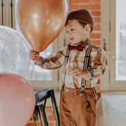 Bretelles élastiques brunes, bébé et enfant || Brown stretch suspenders, baby and child